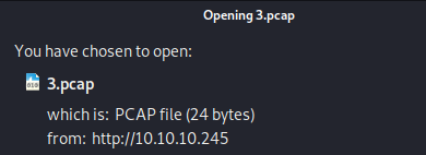 File dialog for downloading the 3.pcap capture file
