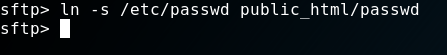 SFTP command symlinking public_html to /etc/passwd