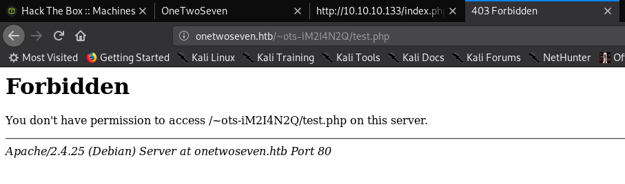 Browser 403 Forbidden error for uploaded PHP file
