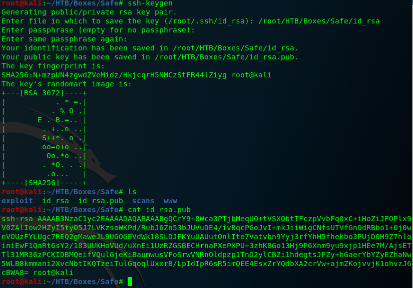 ssh-keygen generating a new SSH key pair