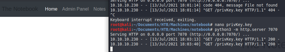 Admin panel access after forging JWT token