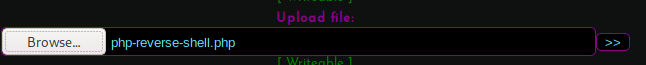 Uploading php-reverse-shell.php via the webshell